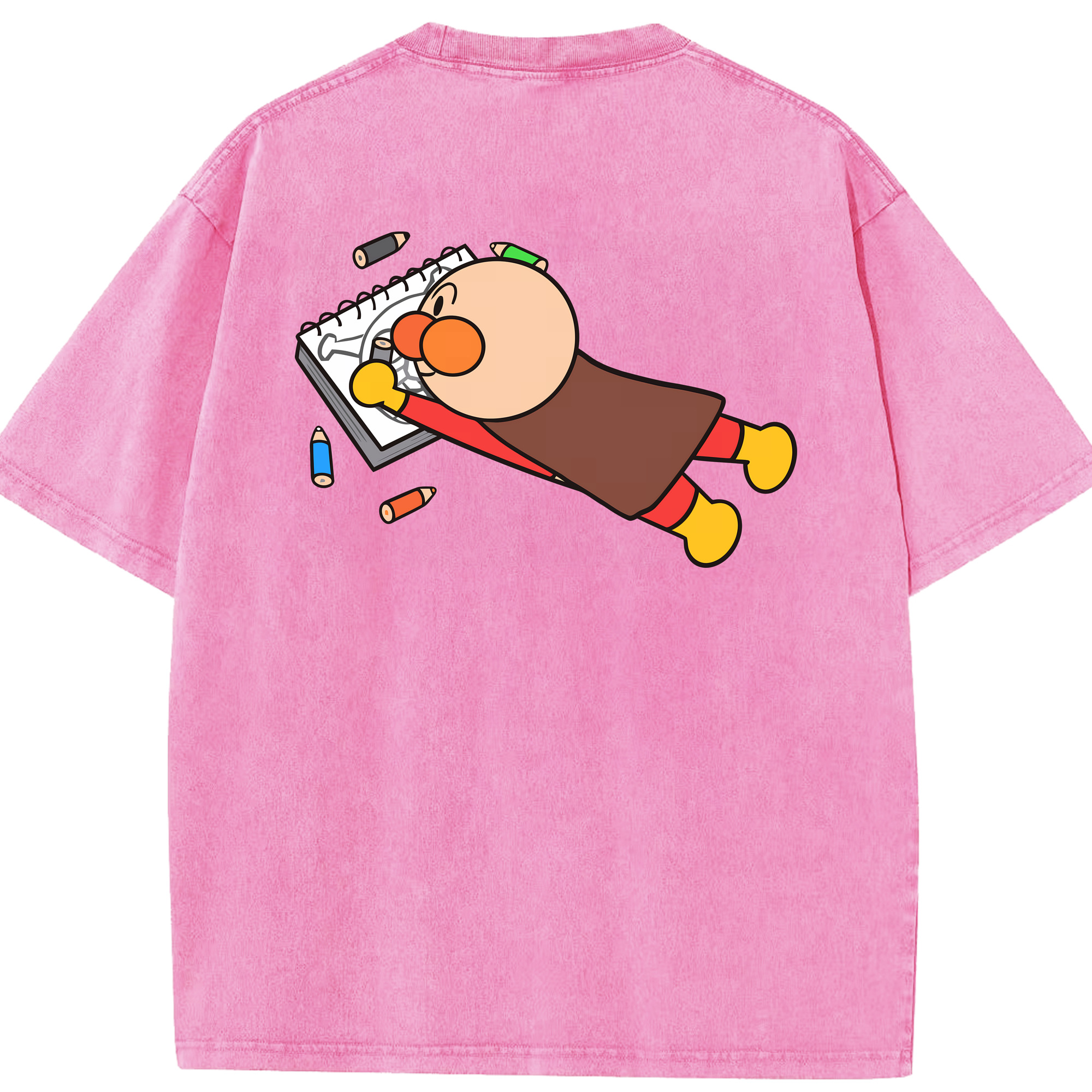 （画像用） アンパンマン Anpanman 綿100% ヴィンテージ風 半袖Tシャツ（背面プリント）